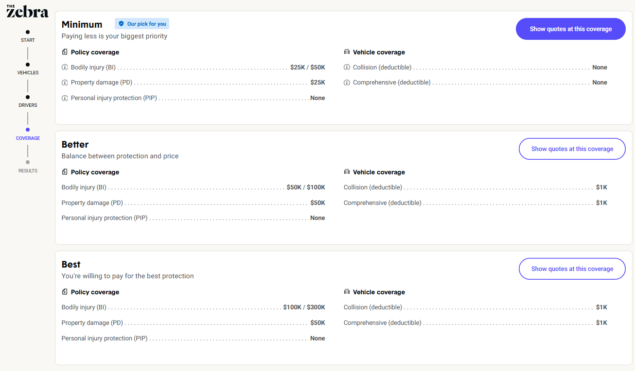 The Zebra Review: Site Screenshot The Zebra Review: Site Screenshot