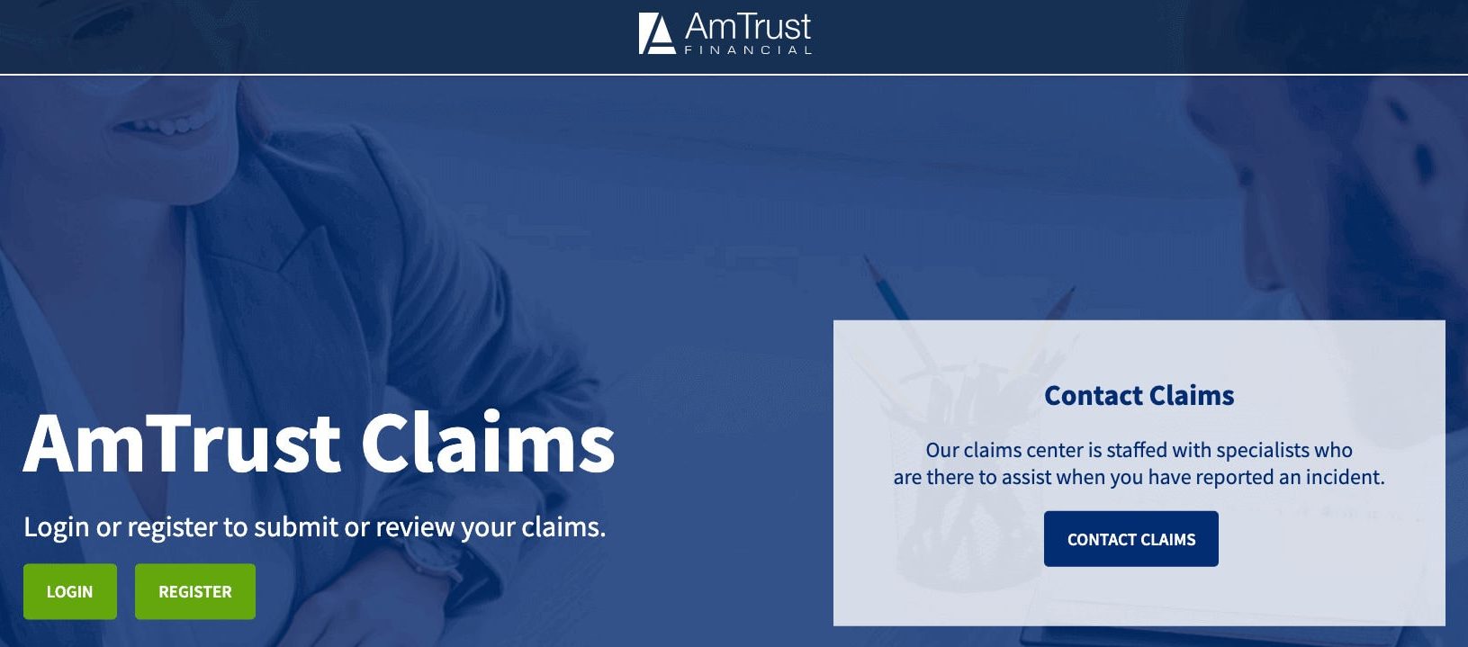 AmTrust Financial Wesco Insurance Online Claims Page