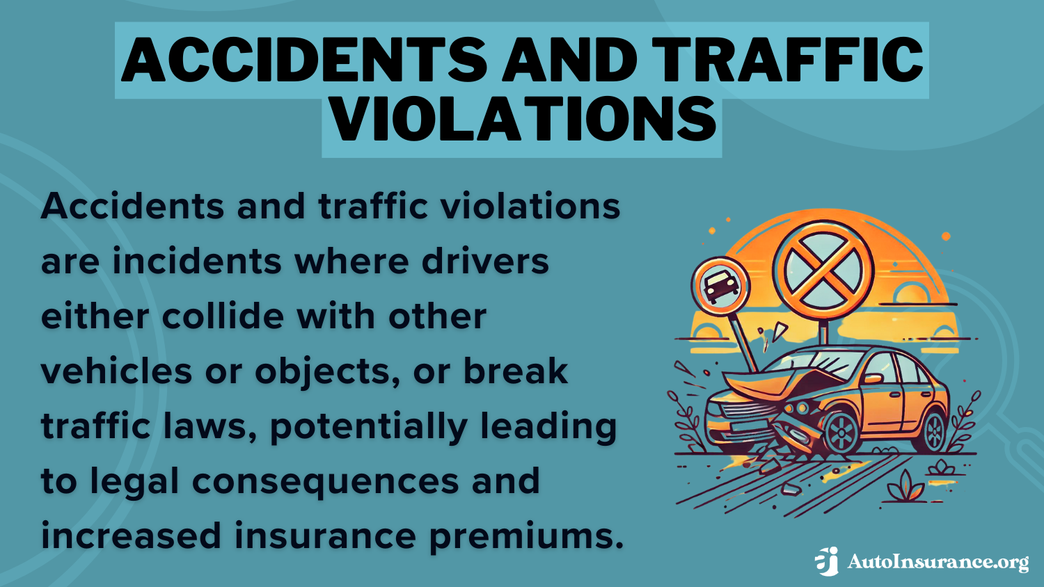 Police Citation: Accidents and Traffic Violations Definition Card