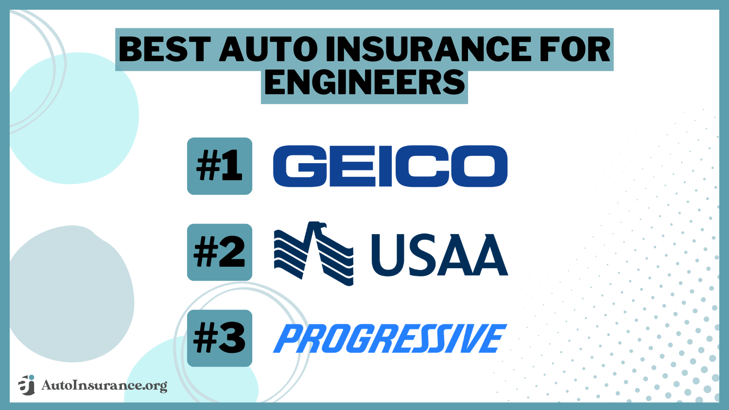 Best Auto Insurance for Engineers: Geico, USAA, Progressive 