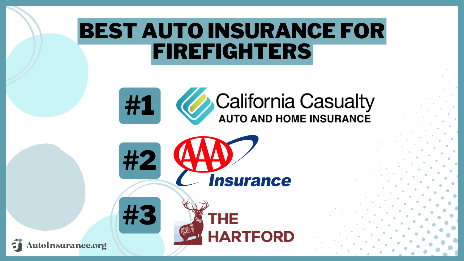 California Casualty AAA insurance the Hartford best auto insurance for firefighters