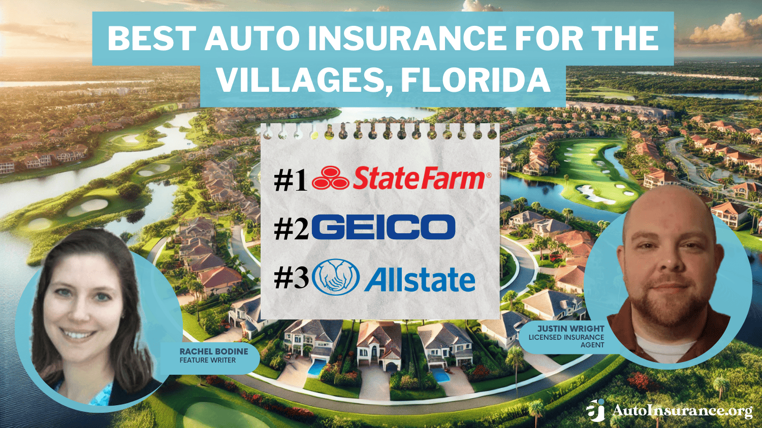 Best Auto Insurance for The Villages, Florida: State Farm, Geico, and Allstate