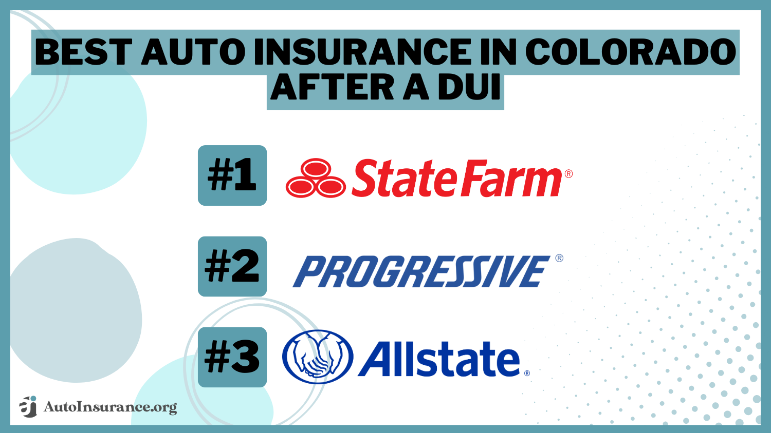 State Farm, Progressive, Allstate: Best Auto Insurance in Colorado After a DUI