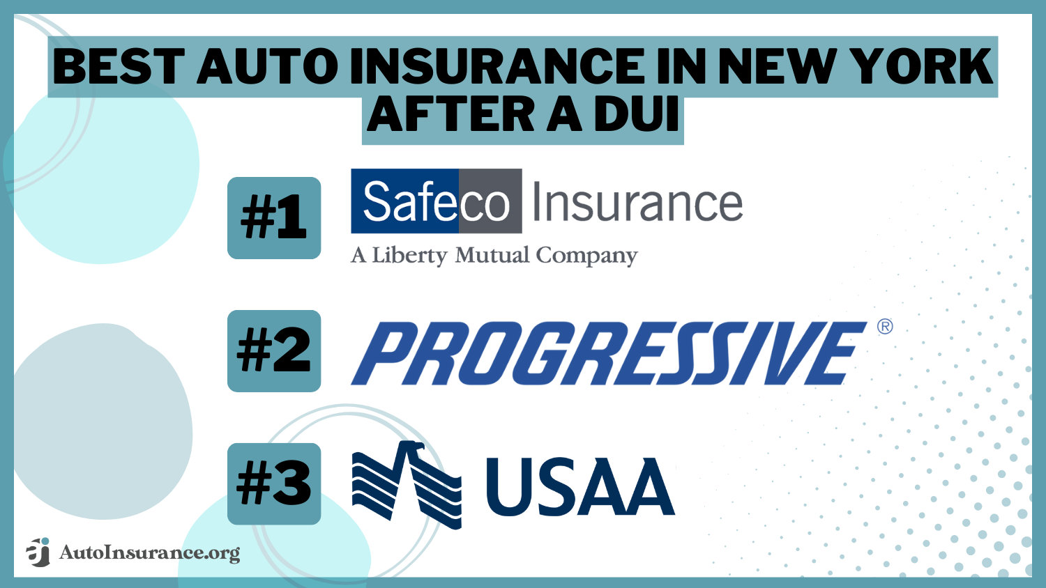 Safeco, Progressive, USAA: Best Auto Insurance in New York After a DUI