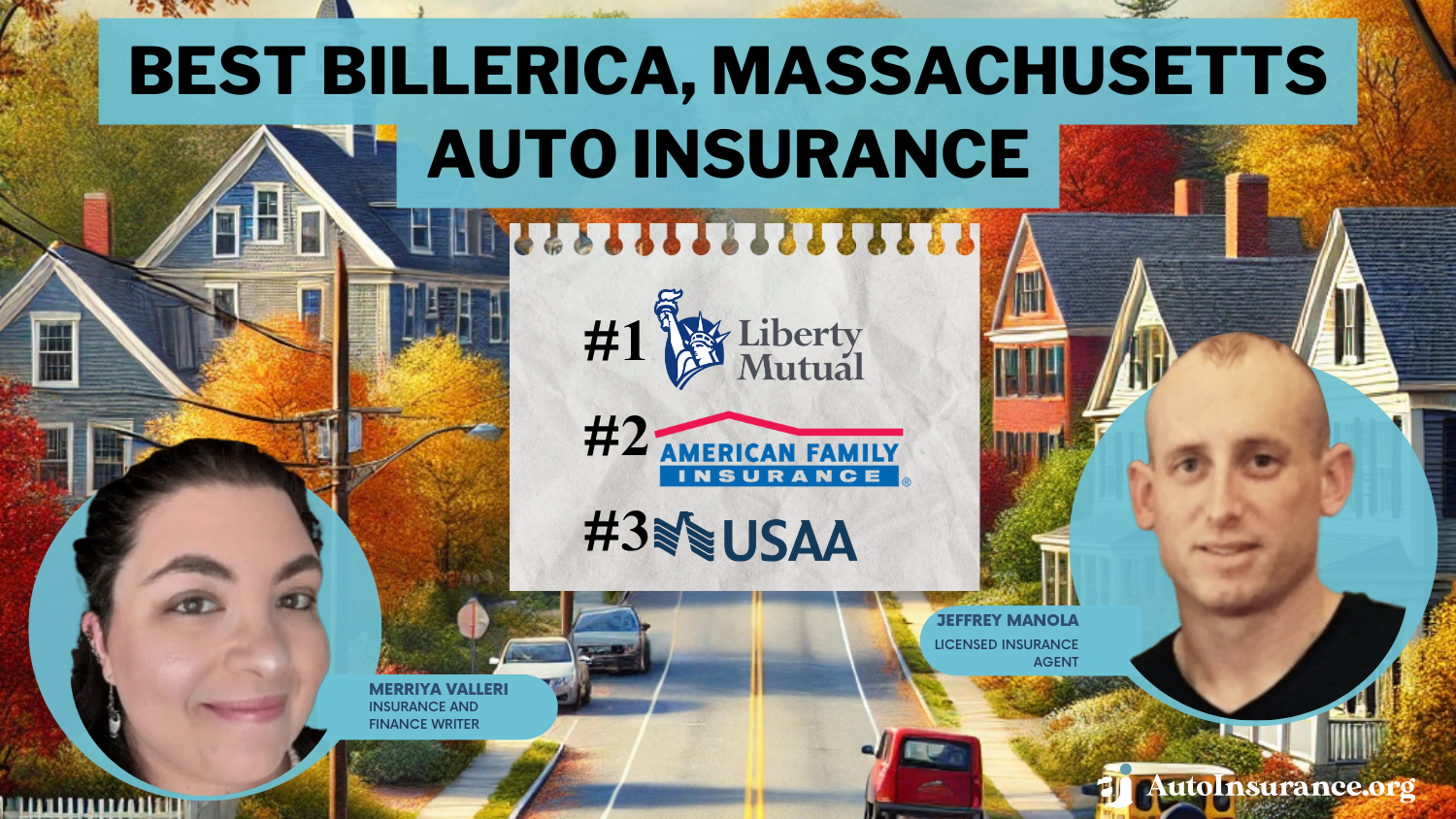 Liberty Mutual, American Family, and USAA: Best Billerica, Massachusetts Auto Insurance
