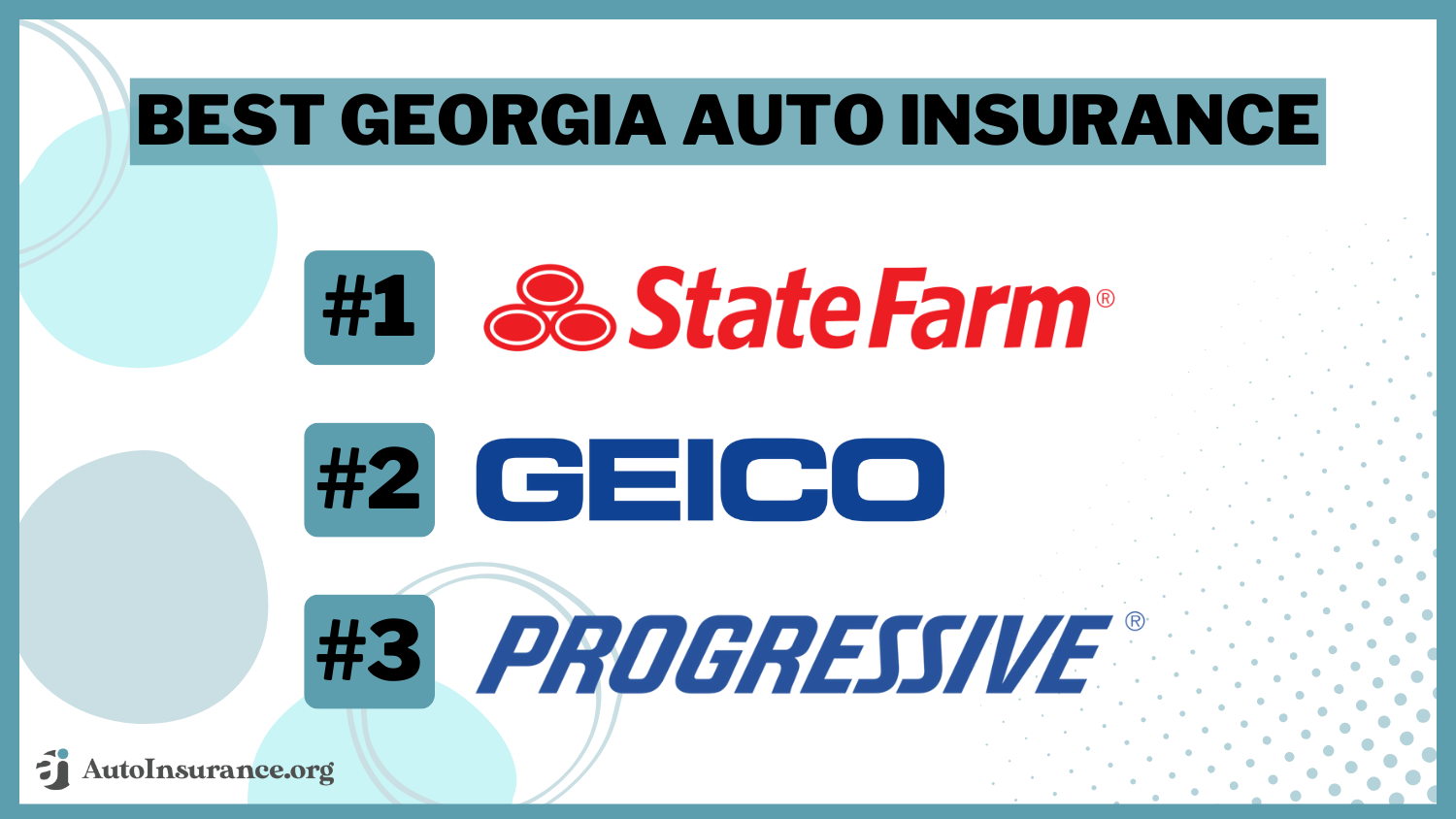 Best Georgia Auto Insurance: State Farm, Geico, Progressive