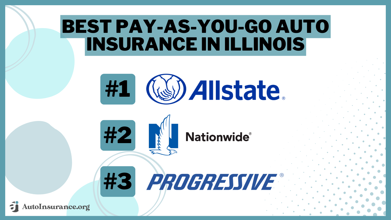 Allstate, Nationwide, Progressive: Best Pay-As-You-Go Auto Insurance in Illinois