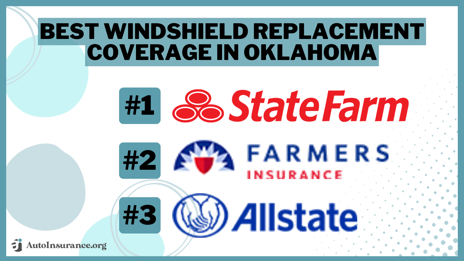 best windshield replacement coverage in Oklahoma State Farm, Farmers, and Allstate