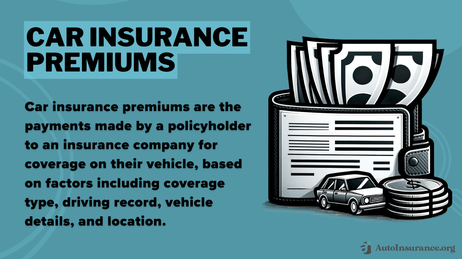 Mile Auto Insurance Review: Car Insurance Premiums Definition Card