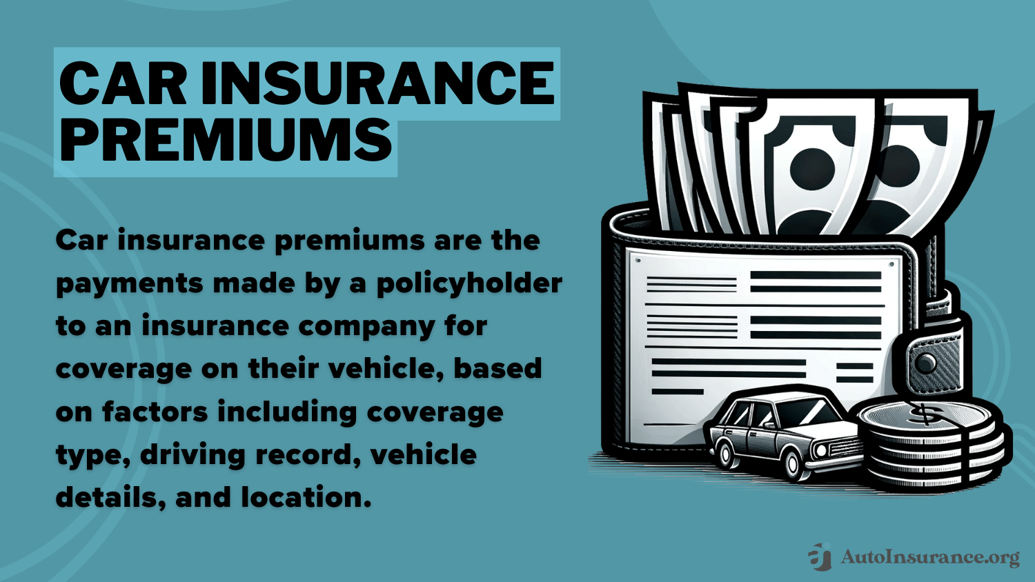 Vehicle Registration Fees by State: Car Insurance Premiums Definition Card