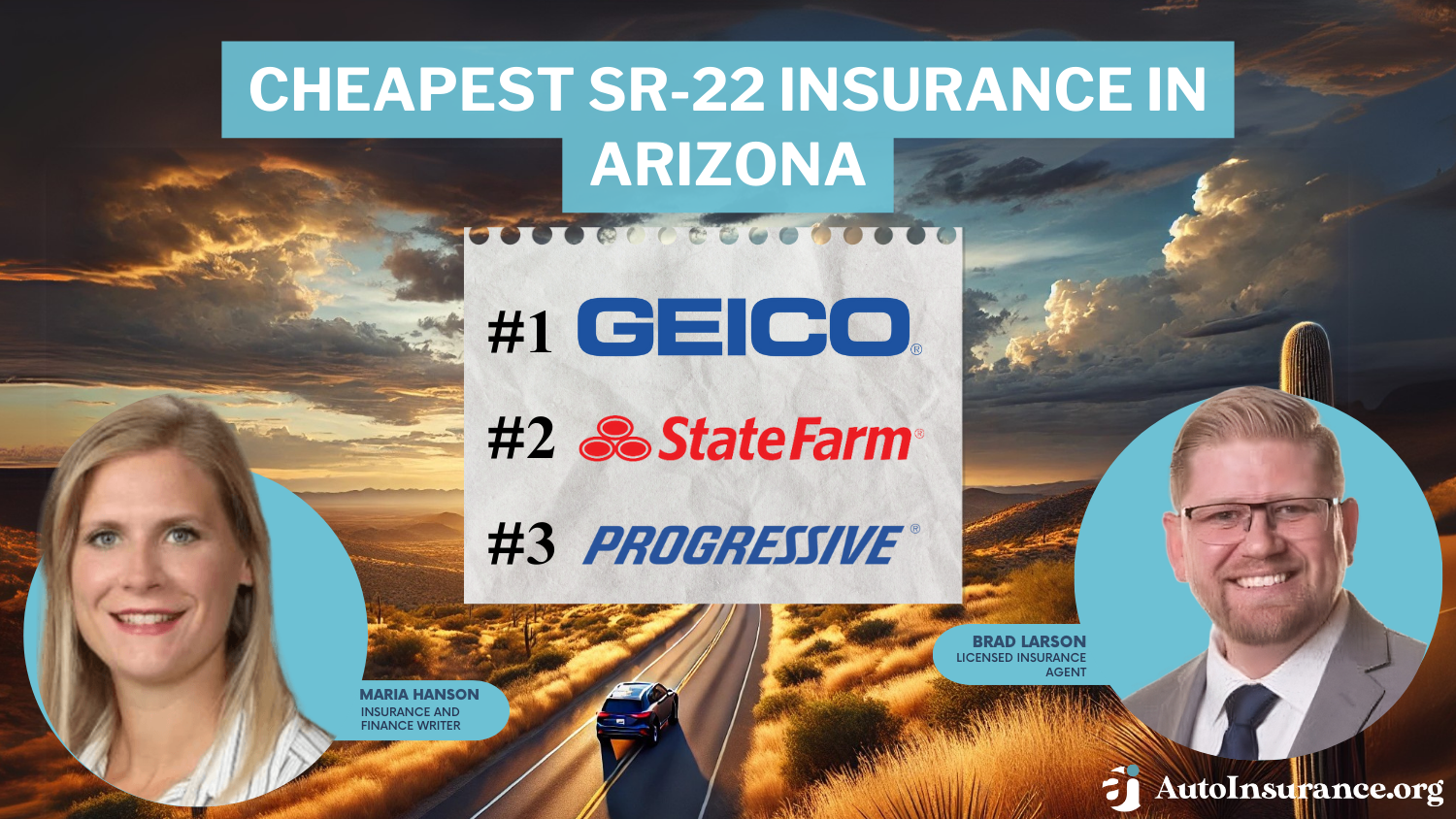 Cheapest SR-22 Insurance in Arizona: Geico, State Farm, and Progressive