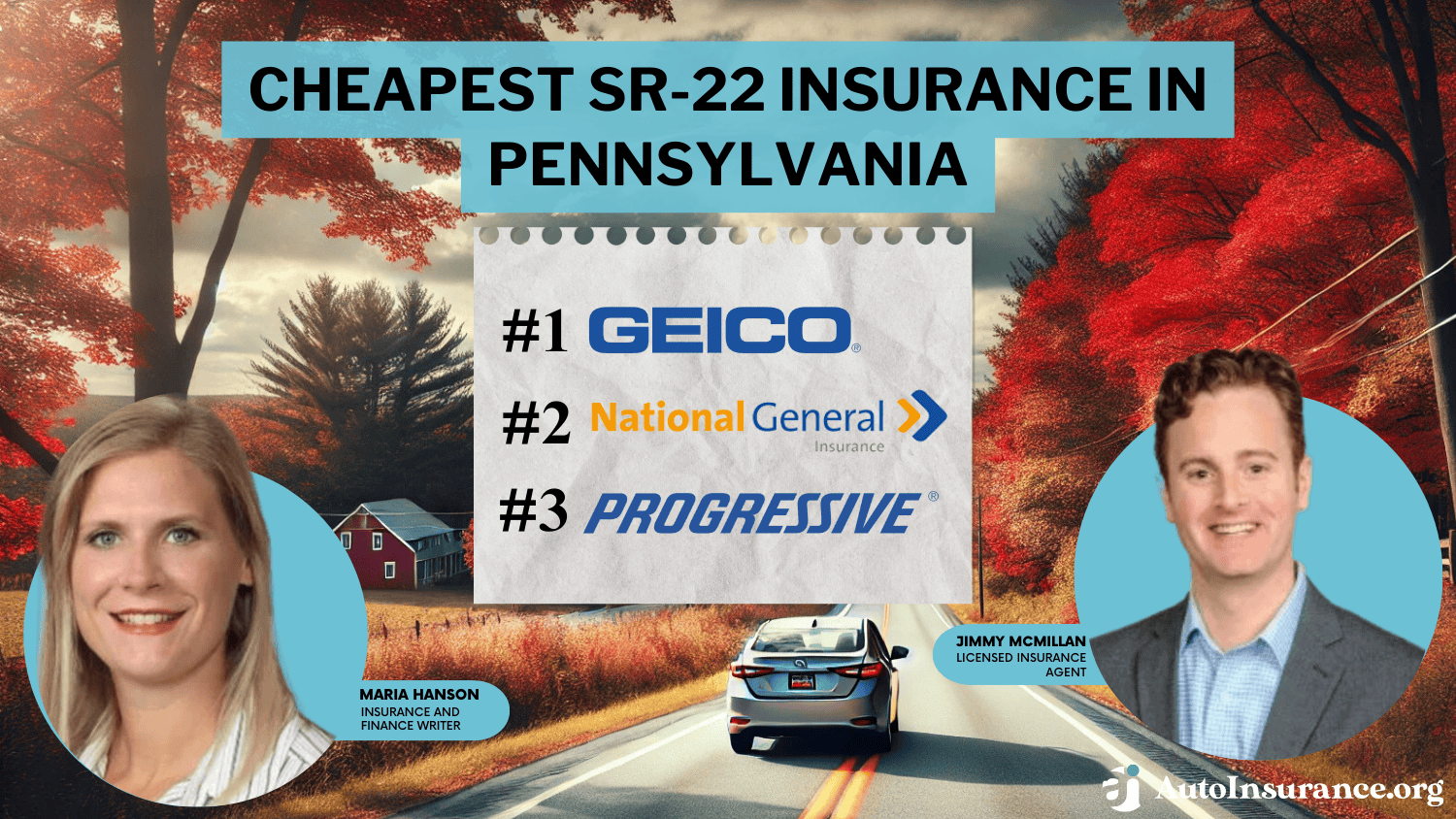 Cheapest SR-22 Insurance in Pennsylvania: Geico, National General, Progressive