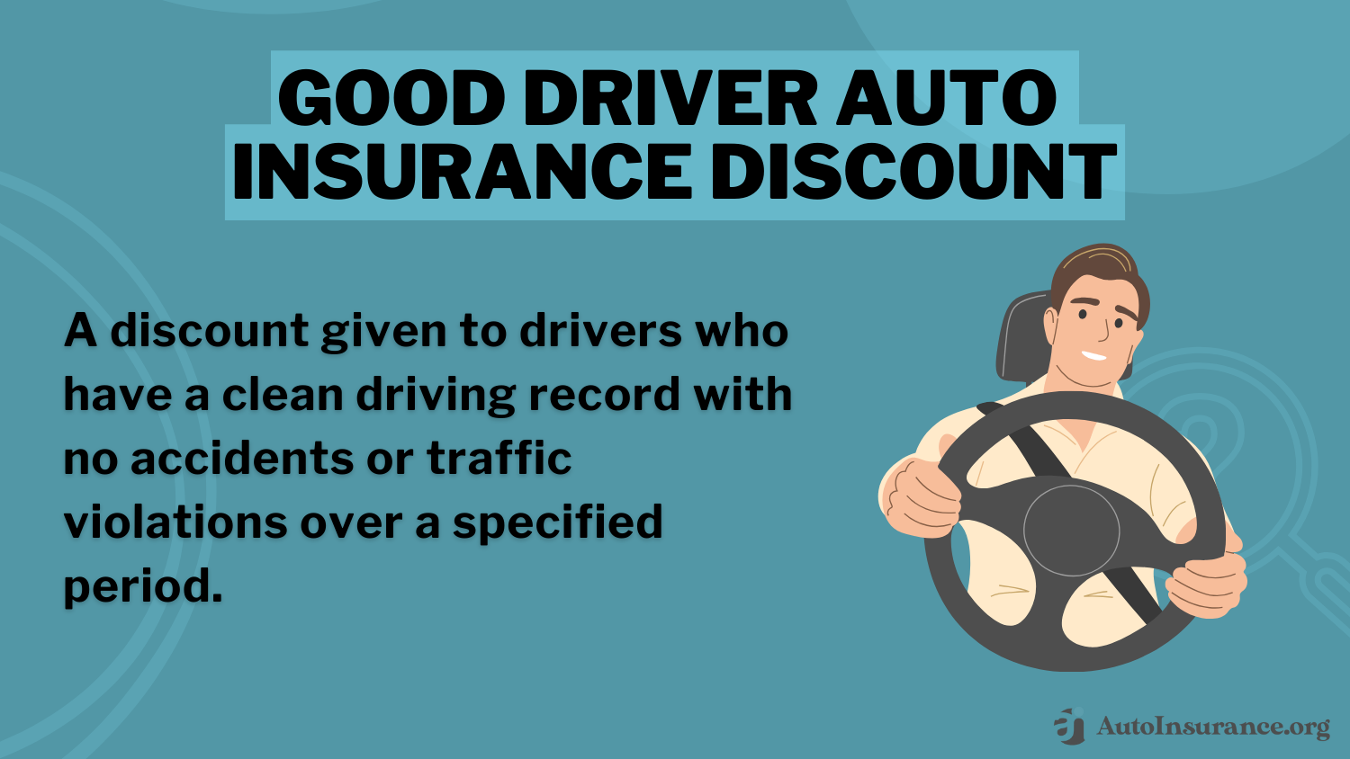 Auto Insurance Discounts to Ask for: Good Driver Auto Insurance Discount Definition Card