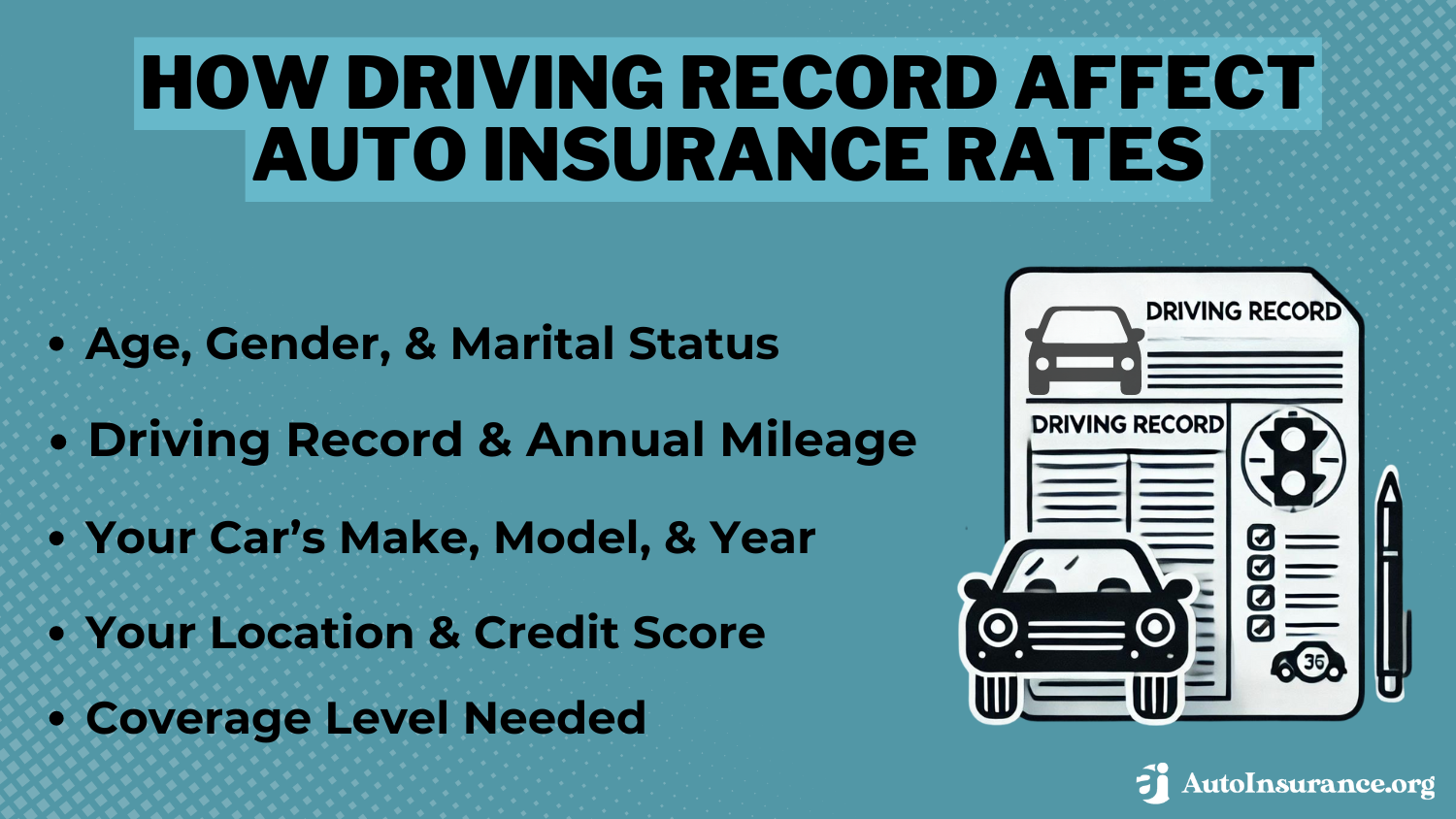 cheap gap insurance in Louisiana: how driving record affect auto insurance rates