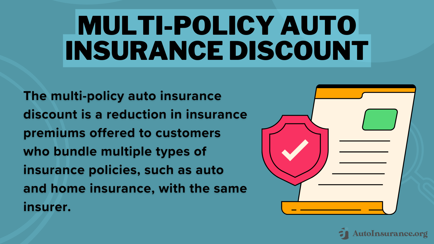 Best Auto Insurance in California After a DUI: Multi-Policy Auto Insurance Discount Definition Card