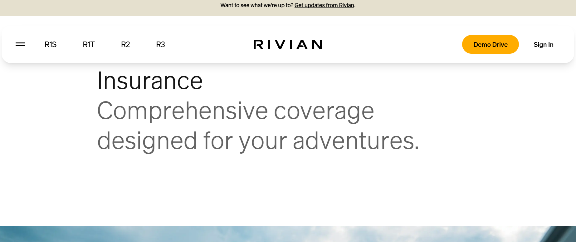 Rivian Auto Insurance Review: Rivian Site Screenshot Rivian Auto Insurance Review: Rivian Site Screenshot