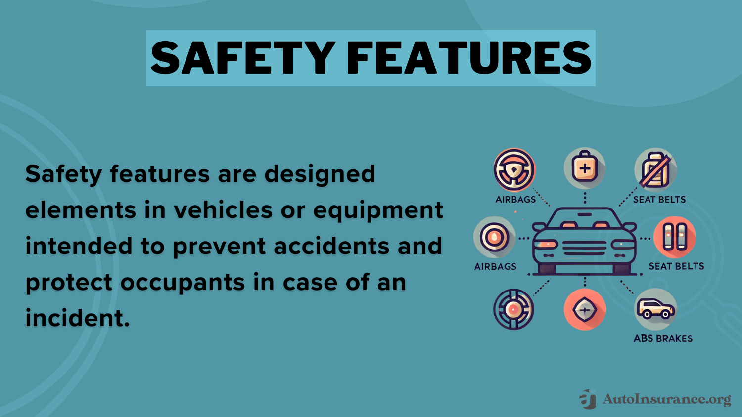 Best Land Rover Range Rover Evoque auto insurance: Safety Feature Definition Card