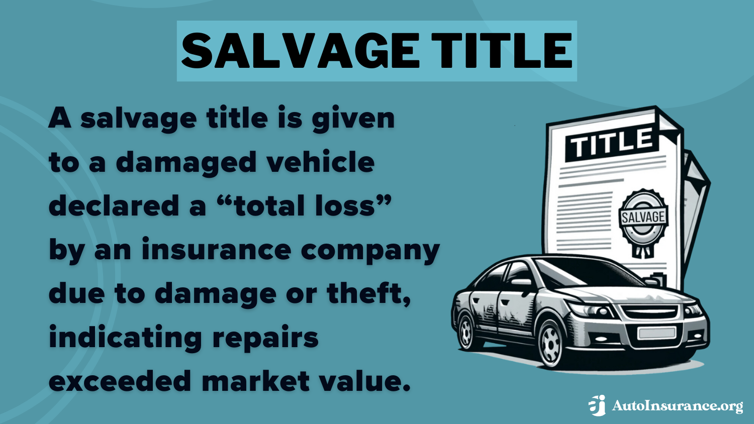 Salvage Title Definition Card: How Insurance Companies Determine if a Car is Totale