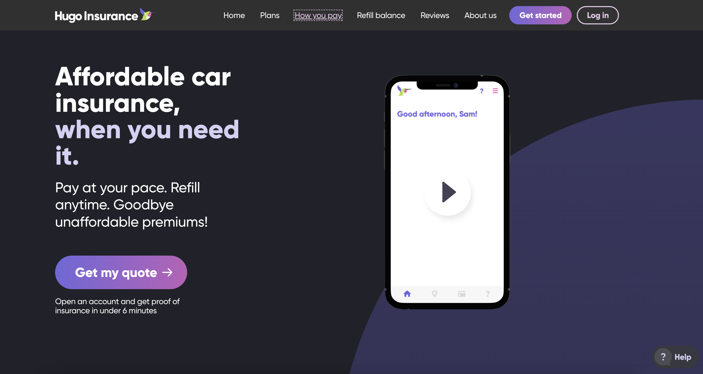 Provider Screenshot: Hugo Auto Insurance Review Provider Screenshot: Hugo Auto Insurance Review