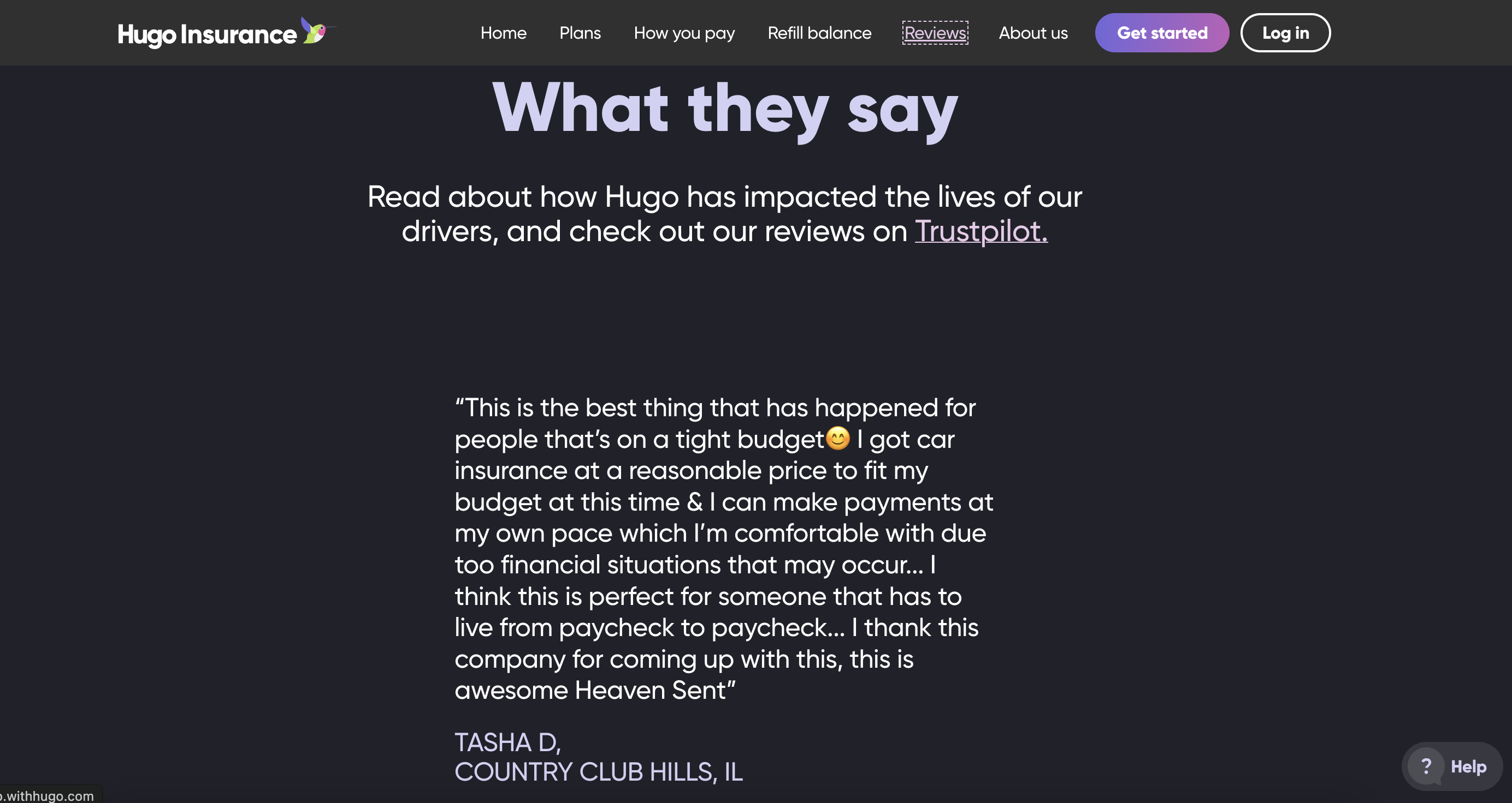 Provider Screenshot: Hugo Auto Insurance Review Provider Screenshot: Hugo Auto Insurance Review
