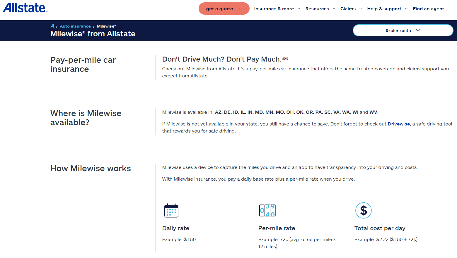 Allstate Milewise Review