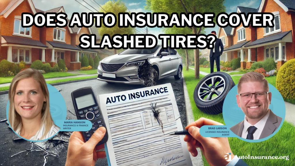 does auto insurance cover slashed tires?