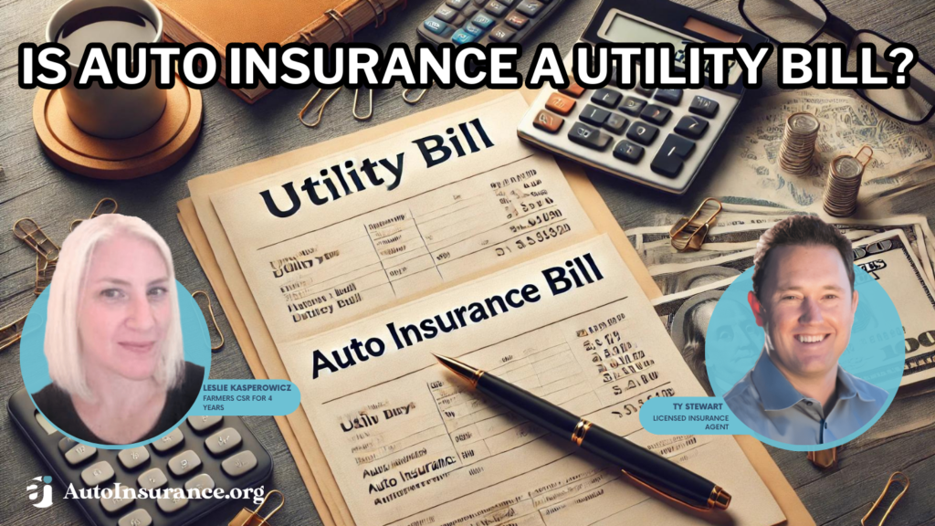 is auto insurance a utility bill?