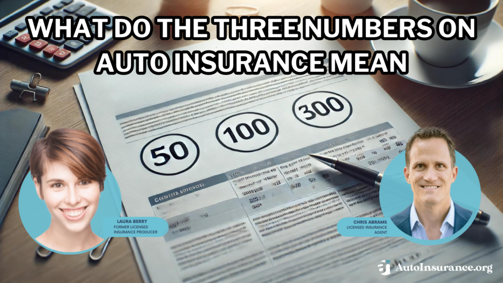 what do the three numbers on auto insurance mean?