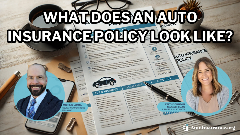 what does an auto insurance policy look like?