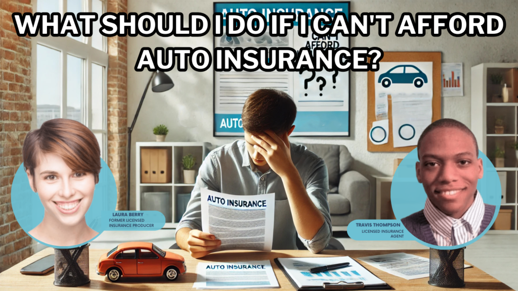 what should I do if I can't afford auto insurance?