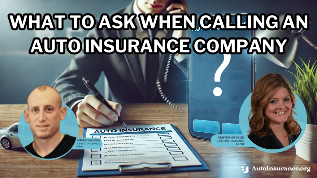 what to ask when calling an auto insurance company