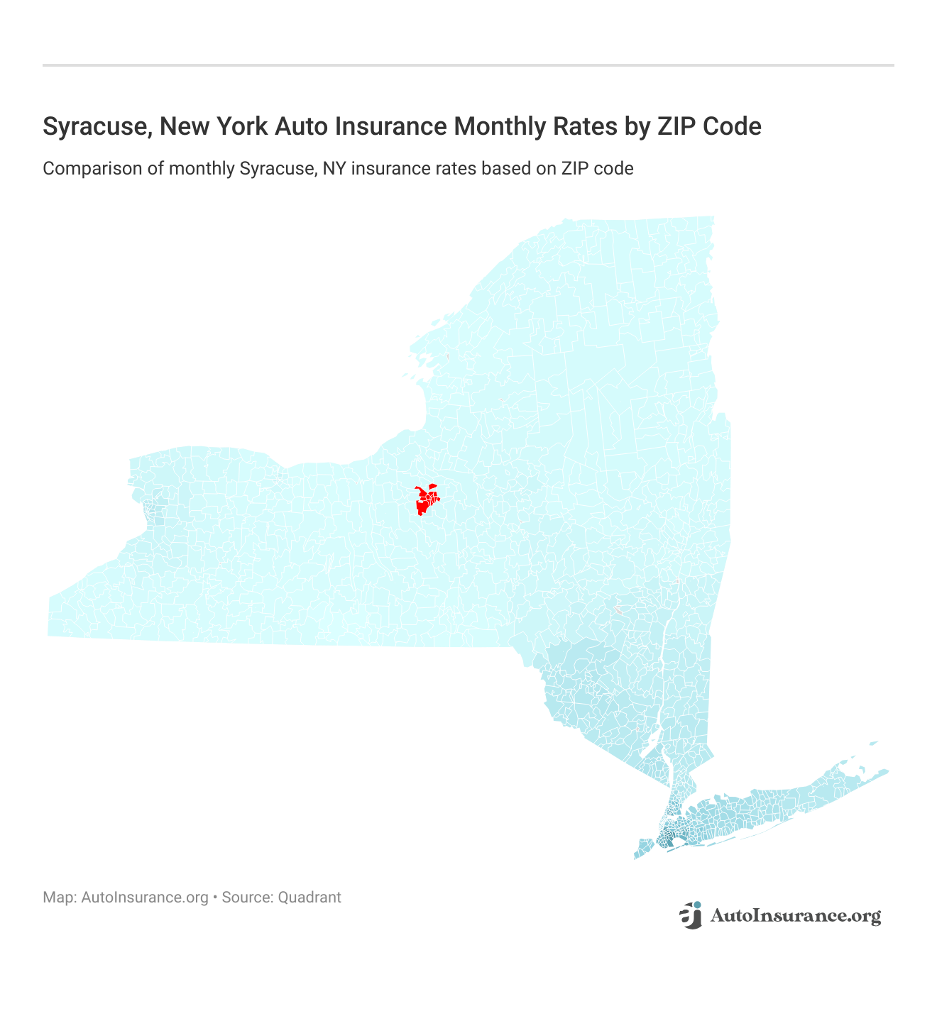 <h3>Syracuse, New York Auto Insurance Monthly Rates by ZIP Code</h3>