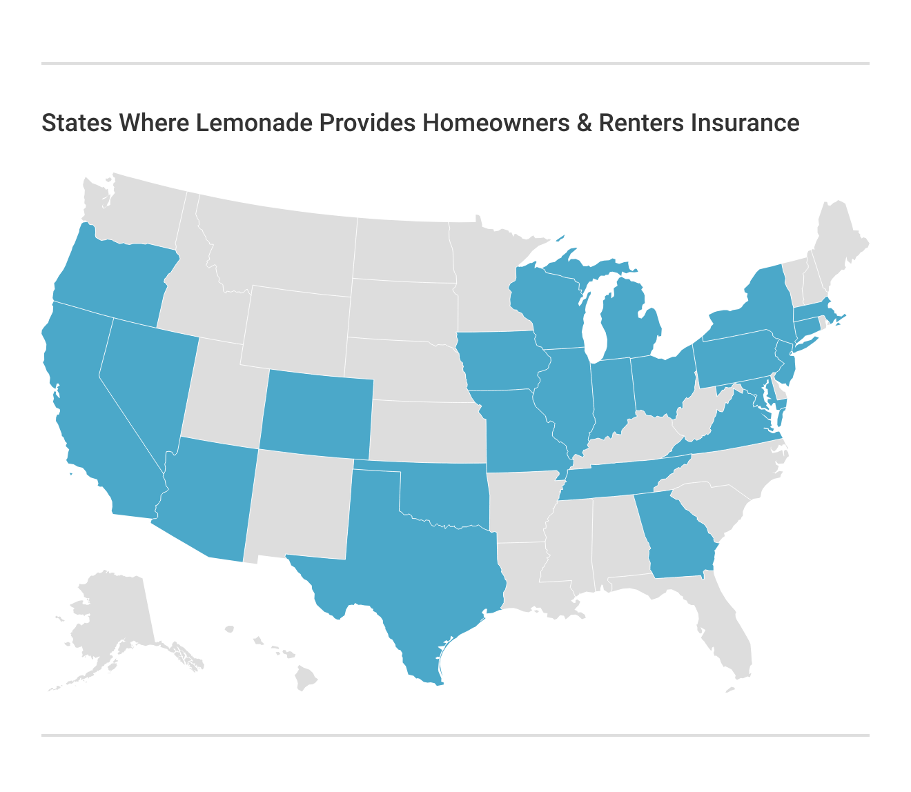 States Where Lemonade Provides Homeowners & Renters Insurance